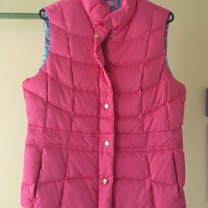 Lilly Pulitzer Pink Puffy Vest